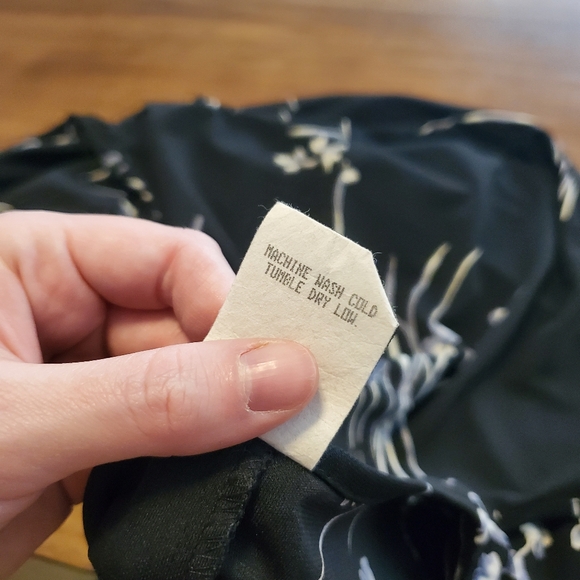 Vintage Sleeveless Floral 90s Black Dress Knapp Studio Size Large - Picture 9 of 13